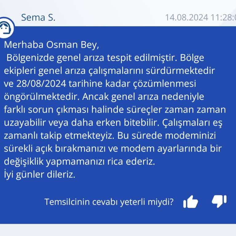 Türk Telekom 1 Haftadır İnternetim Yok