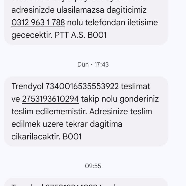 PTT Kargo PTT Muğla Şubesi Kargo Teslimat Sorunu