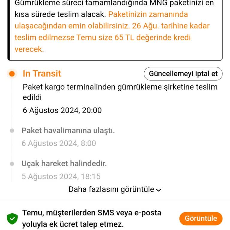 Temu Gümrükte Bekletilen Ürünler