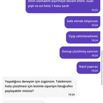 Getir Büyük Bozuk Tavuk İadesi