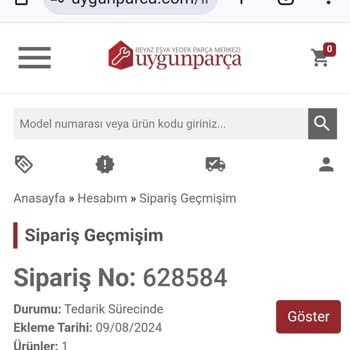 Uygunparca.com Kargom Ürünüm Gelmedi. İlgilenen Yok