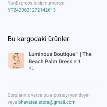 Luminous Boutique Teslim Edilmeyen Sipariş