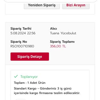 Rossmann Kargoya Verilmeyen Sipariş