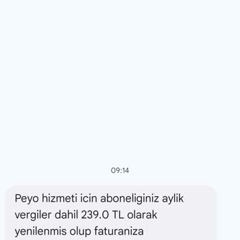Peyo Hizmetinden Haksız Ücretlendirme