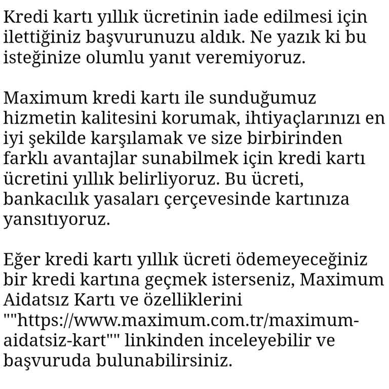 İş Bankası Yıllık Kredi Kartı Aidatı Sorunu