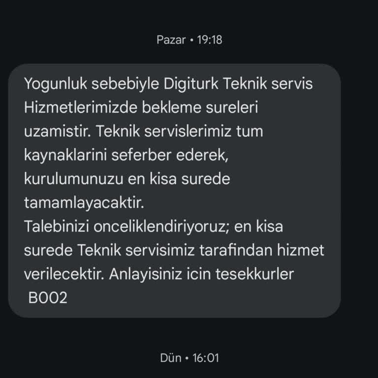 Pendik Delta Digiturk Kurulum İlgisizliği