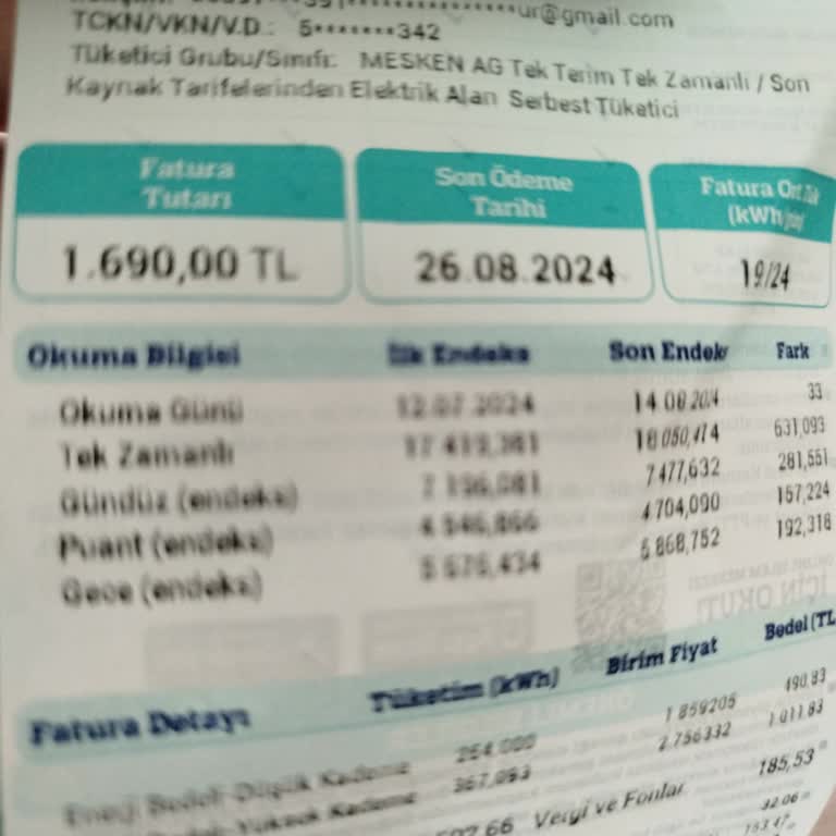 CK Boğaziçi Elektrik 33 Günlük Fatura Ve Yüksek Tutar Şikayeti
