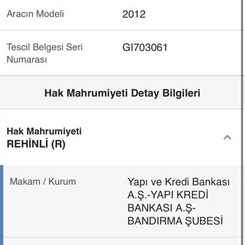 Yapı Kredi Bankası Araç Satışında Rehin Kalkmama Sorunu