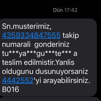 Aras Kargo Teslim Gözüküyor Ancak Bana Teslim Edilmedi