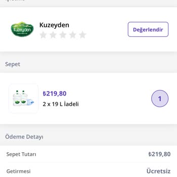 Getir Su Normal Damacana İadesi Olarak Cam Damacana Aldı
