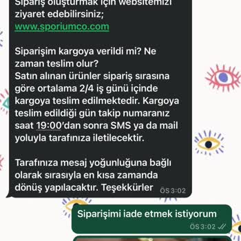 Sporiumcom Ürünümü Hasarlı Gönderdi