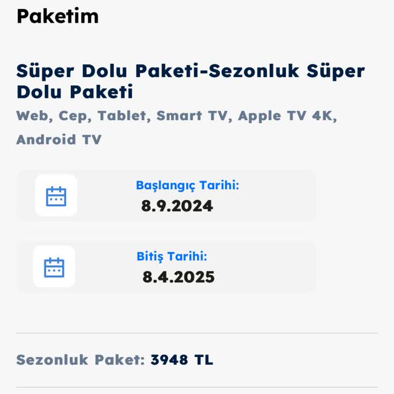 TOD Tv Sezonluk Paket Bitiş Tarihi