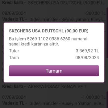 Enpara Sanal Kartımda Yetkisiz Çekim Problemi