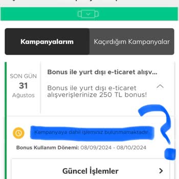 Garanti BBVA Kazandığım Bonusları Hesabıma Tanımlamıyor