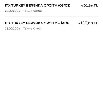 Capacity Bershka Firması İademi Yatırmadı!