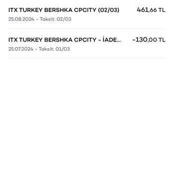 Capacity Bershka Firması İademi Yatırmadı!