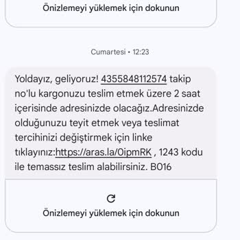 Aras Kargo Hınıs Şubesi Ürünü Teslim Etmeyip Geri Gönderdi