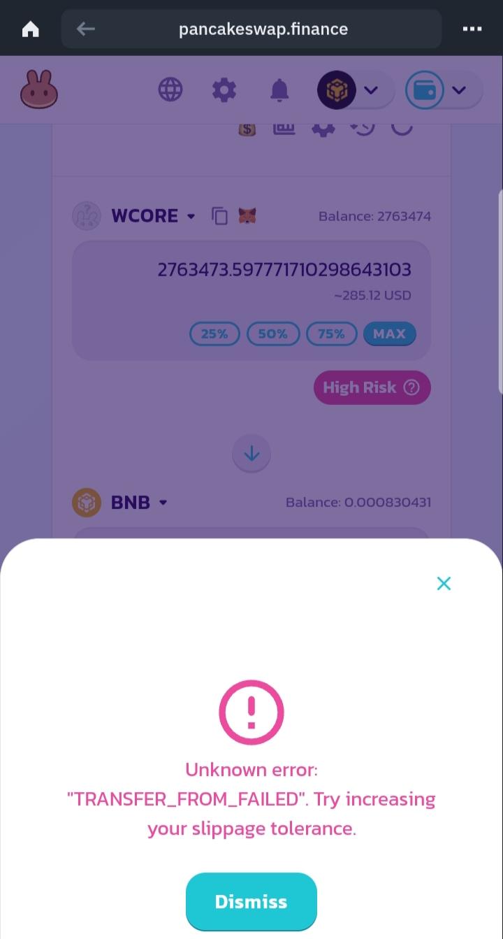 Binance WEB3 Pancakeswap Coin Scam and Lack of Support - Xolvie