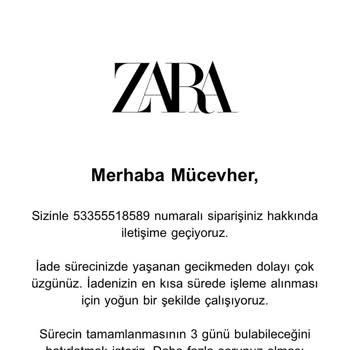 Zara'nın Ayıplı Ürün Satıp, Ücret İadesi Yapmaması