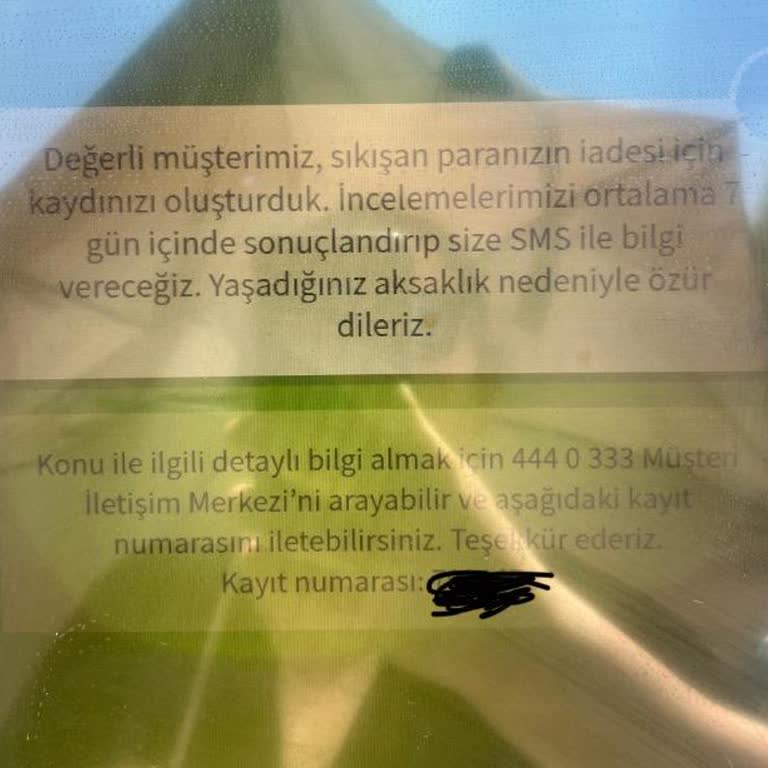 Garanti Bankası ATM'sinde Sıkışan Paramı Geri Alamıyorum