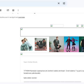 Colin's Ne Ürün Gönderdi Ne De İademi Yaptı
