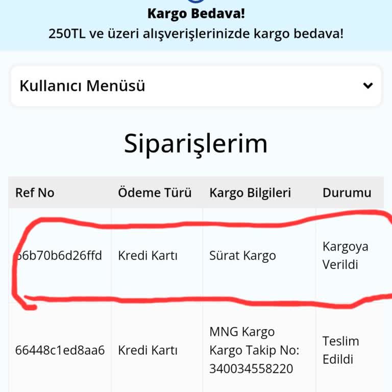 SecoVet Ürün Teslimatı İçin Kargo Takip Numarası