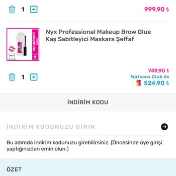 Watsons İndirimden Aldığım Siparişimi Stok Olmasına Rağmen İptal Etti