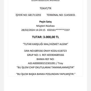 Leon Güzellik (Tokat) Zorla Satış Ve İade Sorunu Yaşadım