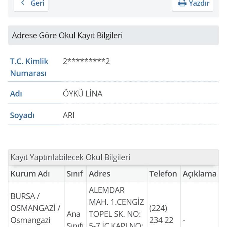 Milli Eğitim Bakanlığı (MEB) Anasınıfına Alım Yapılmıyor