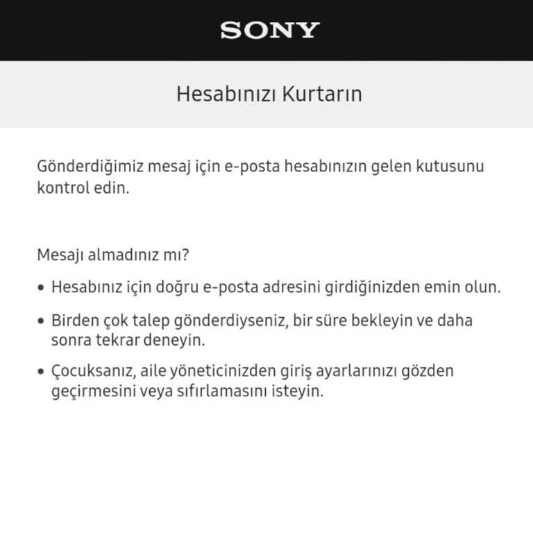 PlayStation Türkiye PSN Den Şifre Sıfırlama Maili Gelmiyor!