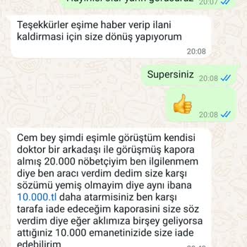 Sahibinden.com Üzerinden Yapılan Araç Satışında Yaşanan Sorun