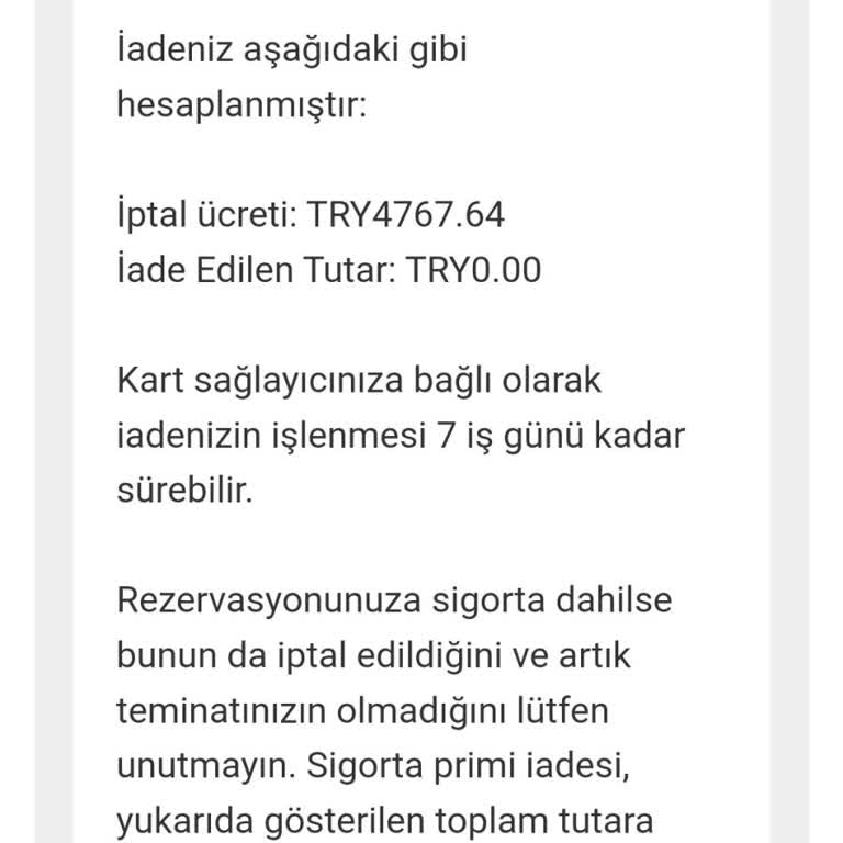 Booking.com İptal Ücreti İadesi