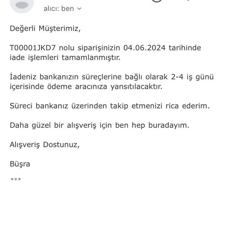 Boyner Ücret İadesinin Yapılmaması