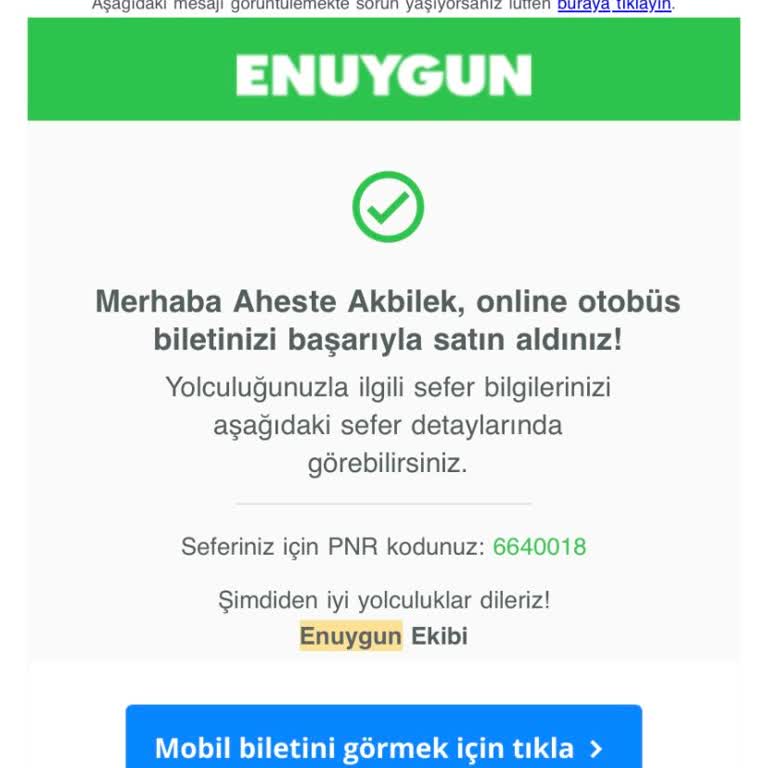 Enuygun.com İptal Edilen Biletimin İadesi