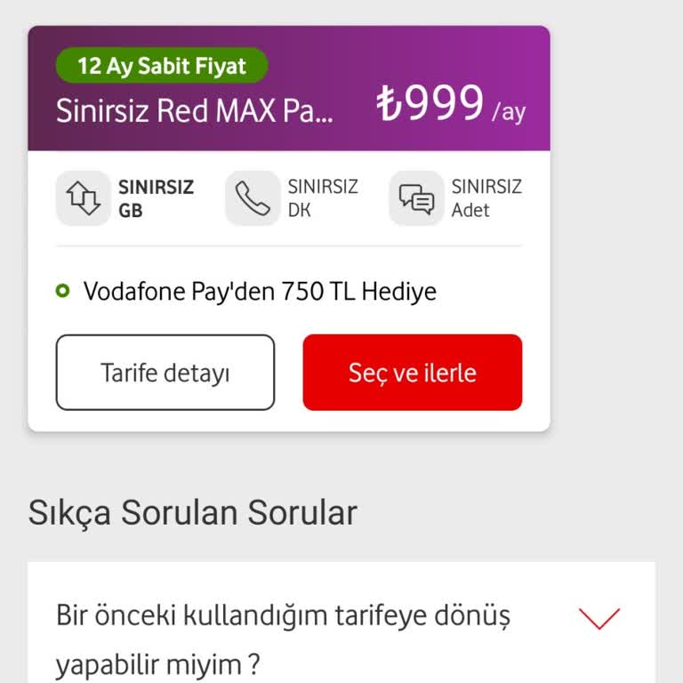 Vodafone Müşteri Temsilcisi ile Paket Değişikliği Sorunu