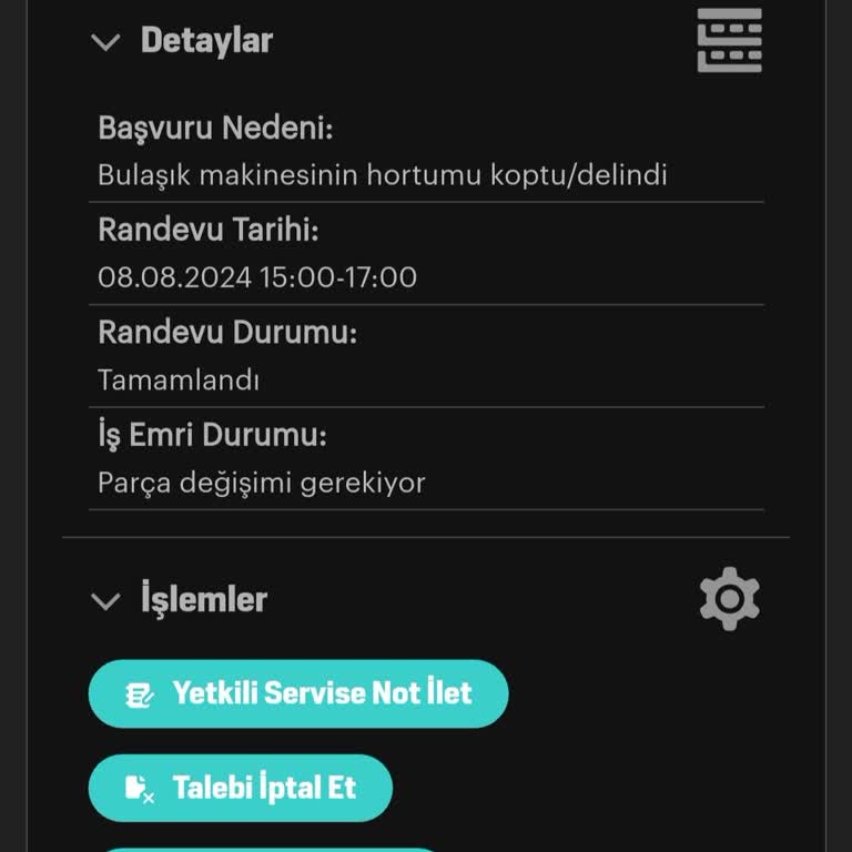 Arçelik Bulaşık Makinesi Hortum Sorunu ve Servis Gecikmesi