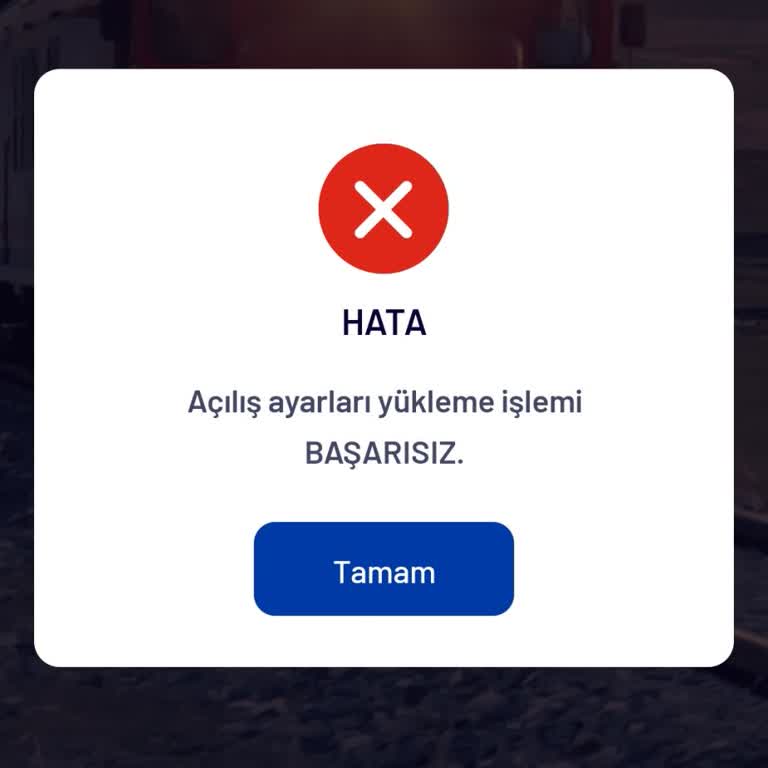 TCDD Uygulamasına Giriş Yapamama