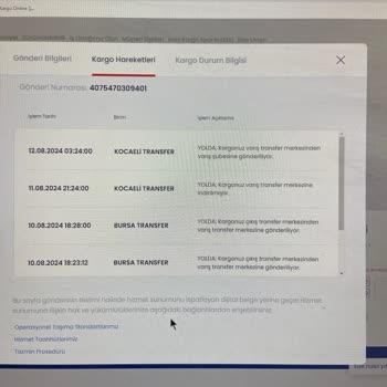 Aras Kargo Yahyakaptan Şubesi Kargoyu Teslim Etmiyor