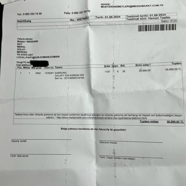 Samsung Galaxy S24 Çekim Sorunu Ve İade Problemi