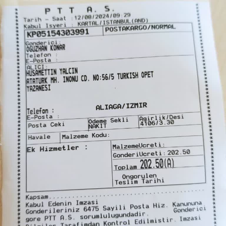 PTT Kargo Şaka Gibi Olay