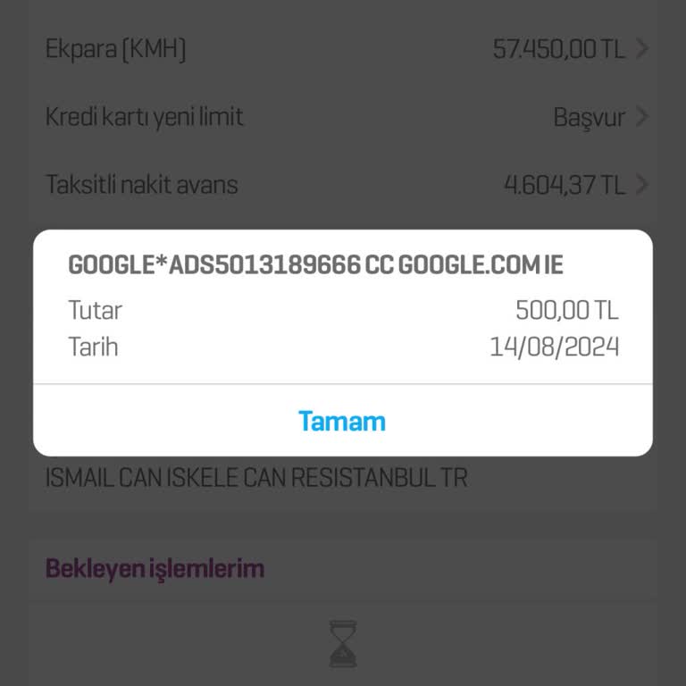 Google AdSense Enpara Kredi Kartından Para Çekti