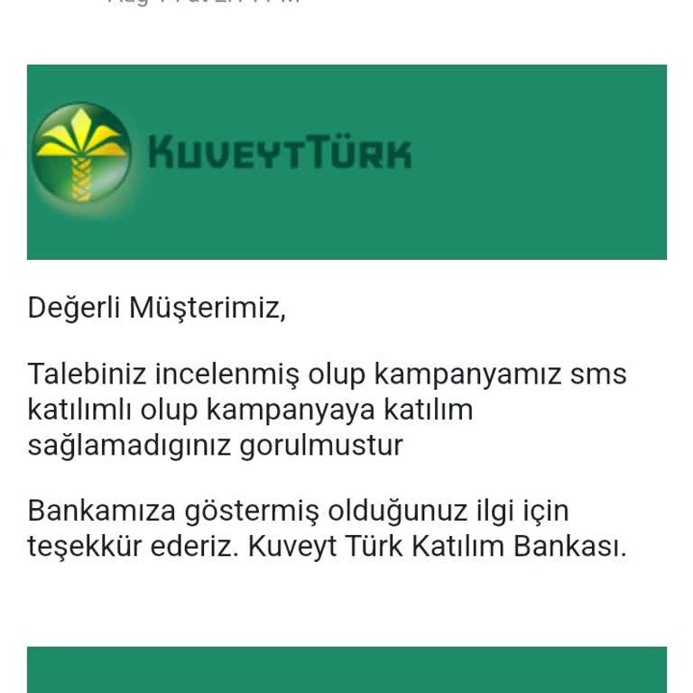 Kuveyt Türk Yalan Kampanyalarla Müşterileri Mağdur Etmektedir