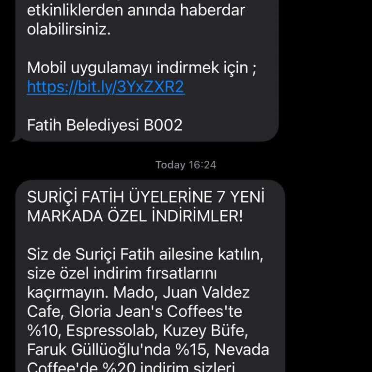 Fatih Belediyesi İzinsiz Mesaj Rahatsızlığı