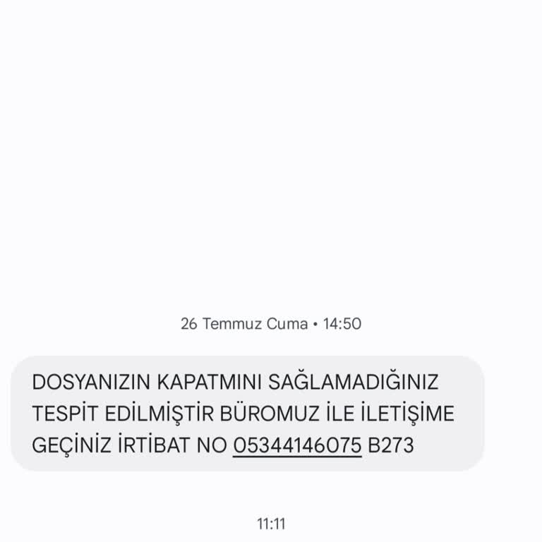 OZGULMT (SMS) Yanıltıcı SMS Ve İletişim Sorunu