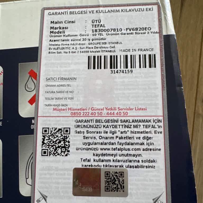 Tefal Online Giriş Problemi