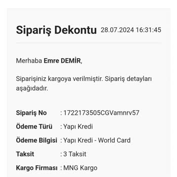 AydınlatmaDünyam Eksik Ürün Gönderimi