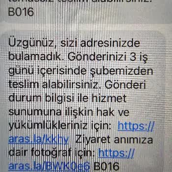 Aras Kargo Kargo Teslimatında Yaşanan Sorunlar Ve Müşteri Hizmetleri Eksikliği