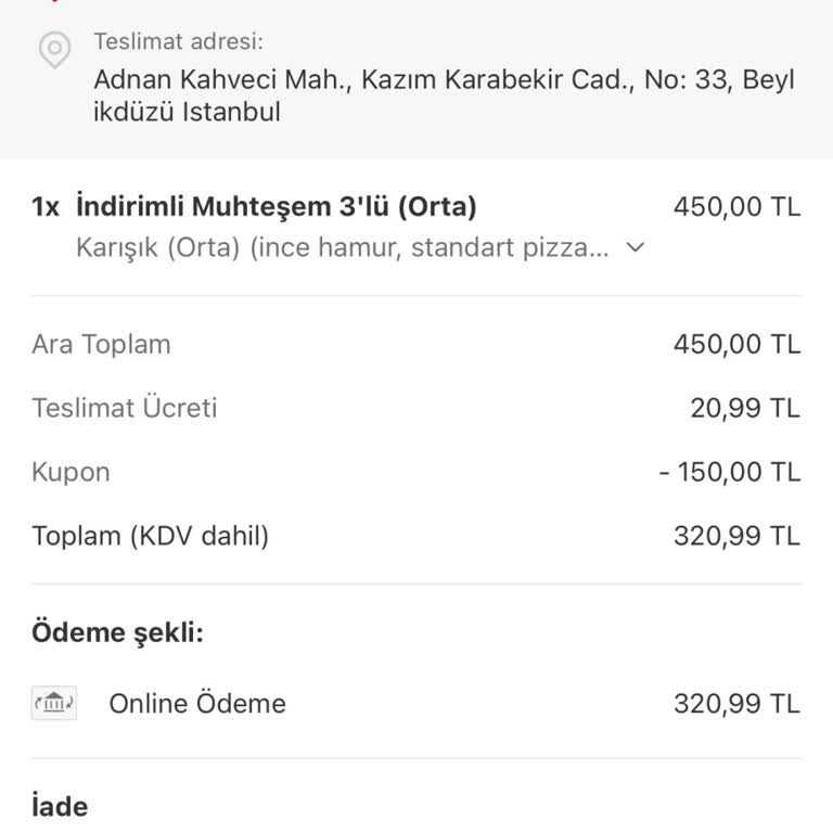 Little Caesars Pizza Siparişinde Yaşanan Teslimat Sorunu