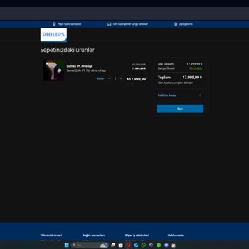 PHILIPS Ev Aletleri Philips Online Alışverişte Fiyat Farklılığı Sorunu
