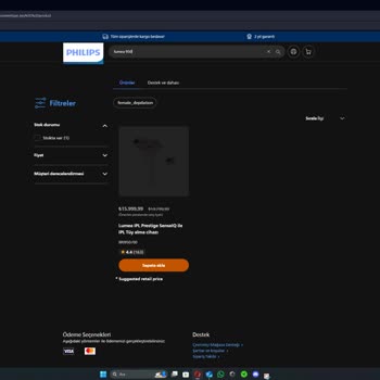 PHILIPS Ev Aletleri Philips Online Alışverişte Fiyat Farklılığı Sorunu